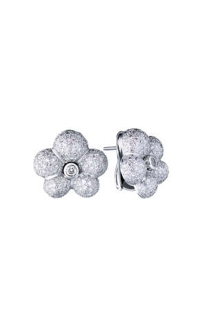 Серьги  3,50 ct White Gold & Round Diamonds (39521)