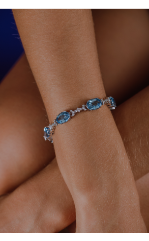 Браслет H.Stern Aquamarine and Diamond Bracelet in White Gold (38567) №4