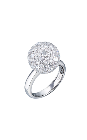 Кольцо  Boule Ring White Gold & Diamonds (39830)