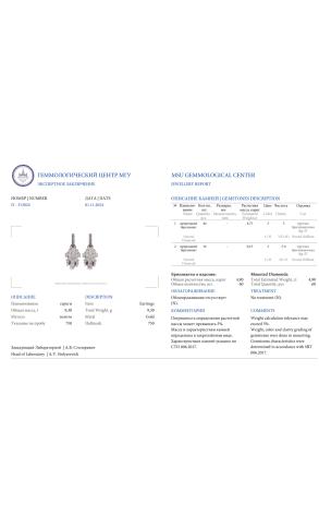 Серьги  в стиле Damiani Fuji 4.90 ct Diamonds (38976) №2