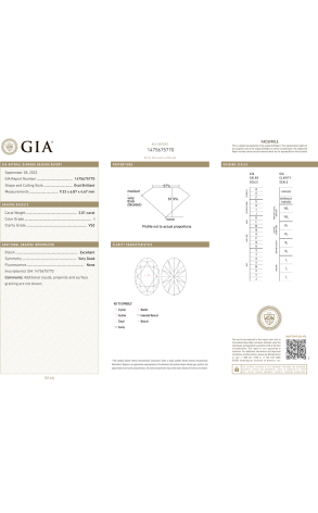 Кольцо GIA 2,01 ct I/VS2 Oval Cut Diamond (39128) №2