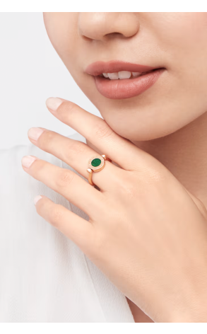 Кольцо Bvlgari Diamonds & Jade Ring 358218 (39811) №3