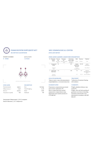 Серьги RalfDiamonds Natural Ruby 2.53 ct Strong Purplish Red & 1.60 ct Natural Diamonds RDE (38379) №2