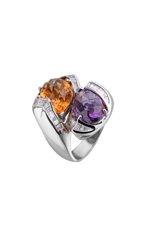 Кольцо Gianni Lazzaro Diamonds & Citrine & Amethyst (38876)