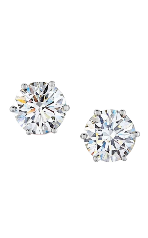 Пусеты GIA 2,00 ct E/VVS1 - 2,00 ct E/VVS2 Round Cut Diamonds (38920)