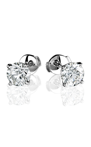 Пусеты GIA 0.90 J/VS2 - 0.90 ct J/VS2 Round Cut Diamonds (39625)