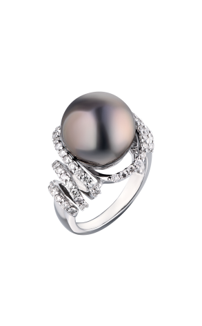 Кольцо  Tahitian Pearl 14.0 mm & 1.00 ct Diamonds (38587)