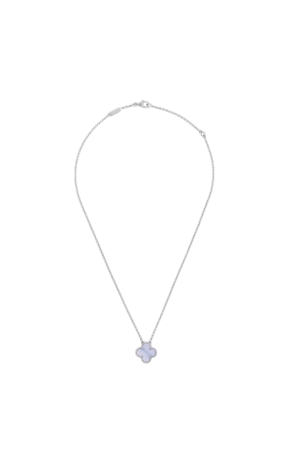 Подвеска Van Cleef & Arpels Vintage Alhambra White Gold Chalcedony VCARD34900 (38448) №2