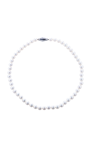 Колье Mikimoto Princess Akoya Pearl 8.5mm & Diamonds & Sapphire (37165) №2