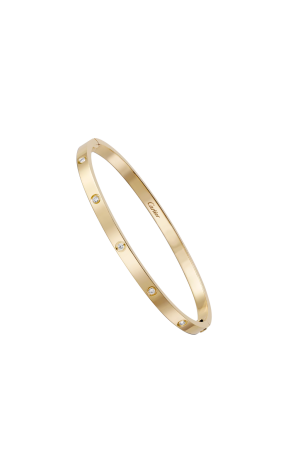 Браслет Cartier Love small model yellow gold 10 diamonds CRB6047816 (38112)