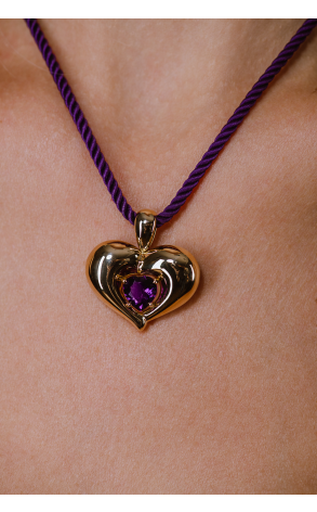 Подвеска Van Cleef & Arpels Open Heart Amethyst & Yellow Gold (38982) №2