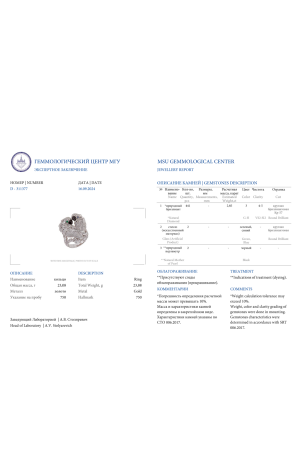 Кольцо RalfDiamonds в стиле Les Oiseaux Libérés 2,85 ct Diamonds (39233) №2