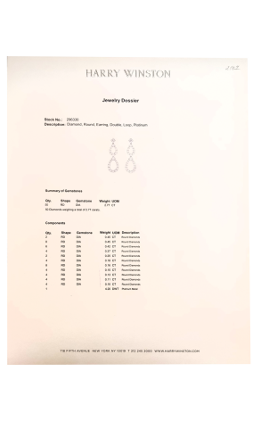 Серьги Harry Winston Diamonds Double Loop 2.77 ct 296330 (39280) №2