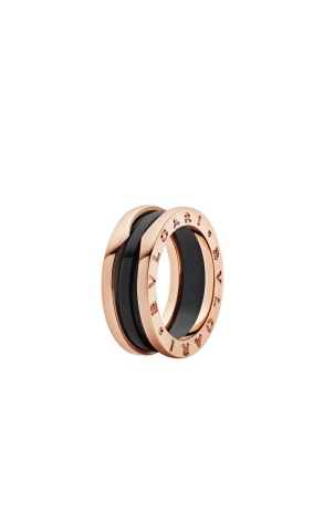 Кольцо Bvlgari B.Zero1 Black Ceramic Rose Gold 347046 (38820)