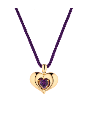 Подвеска Van Cleef & Arpels Open Heart Amethyst & Yellow Gold (38982)