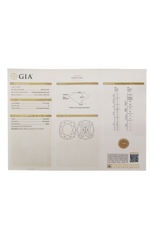 Кольцо GIA 1.01 ct D/IF Cushion Cut Diamond (38878) №2