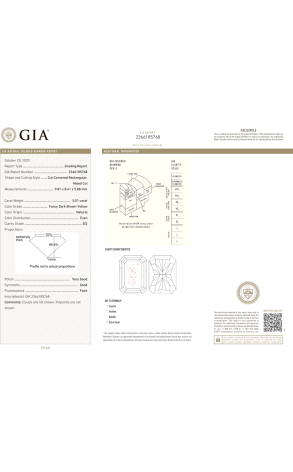 Кольцо GIA 5,01 ct Fancy Dark Brown-Yellow/SI2 Cut-Cornered Mix Cut Diamond (39346) №2