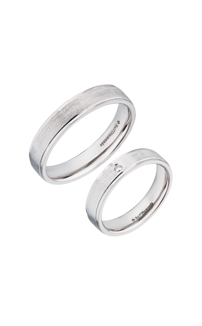 Кольцо RalfDiamonds White Gold Matte Wedding Band (38443)