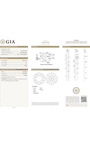 Кольцо GIA 2,02 ct H/SI1 Round Brilliant (38103) №2