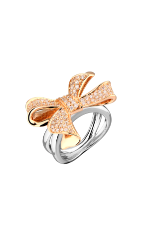 Кольцо  White & Rose Gold Diamonds Bow (38632)