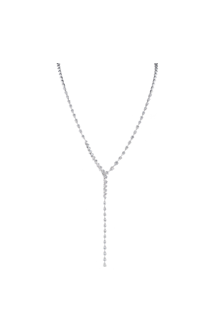 Колье  3,65 сt Round & Pear Cut Diamonds & White Gold (39251)