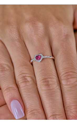 Кольцо Mercury 0,27 ct Heart Ruby & Diamonds & White Gold MR18749WR (39524) №3