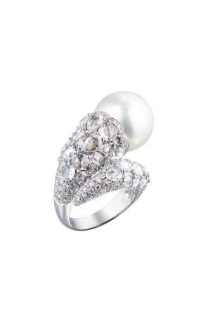 Кольцо  15,0 mm Sea Pearl & 6,76 ct Diamonds (39194)