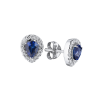 Пусеты  Natural Sapphire 0.90 ct Deep Blue & 0.20 ct Round Diamonds (38108) №5