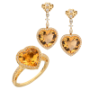 Комплект DeRosa Heart Cut Citrines & Round Diamonds set (38426) №7