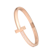 Браслет Tiffany & Co T1 Wide Diamond Hinged Bangle in Rose Gold 67792777 (38254) №4