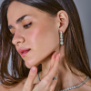 Серьги  5,01 G/VS1 Round Cut Diamonds & White Gold (39892) №8