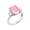 Кольцо GIA 5,02 ct Radiant Cut Fancy Vivid Pink/VVS1 (39500) №2