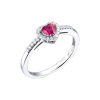 Кольцо Mercury 0,27 ct Heart Ruby & Diamonds & White Gold MR18749WR (39524) №3