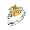 Кольцо GIA 4.18 ct Natural Fancy Yellow/SI1 Cushion Cut Diamond (39270) №2