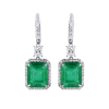 Серьги  с изумрудами 4,00/3,50 ct Light Bluish Green/SI1 (38561) №3