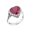 Кольцо  8,70 ct Red Ruby Heart & 0,65 ct Diamonds & White Gold (39192) №3