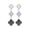 Серьги Van Cleef & Arpels Magic Alhambra 3 motifs White gold, Chalcedony, Mother-of-pearl VCARN18800 (38171) №3