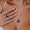 Комплект Gianni Lazzaro White Gold Amethyst & Diamonds Set (37668) №15