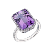 Кольцо  7.10 ct Purple Amethyst Emerald Cut & Diamonds (38023) №5