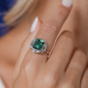 Кольцо  2,70 ct Green Emerald & 0.75 ct Diamonds (37298) №5