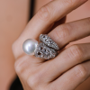 Кольцо  15,0 mm Sea Pearl & 6,76 ct Diamonds (39194) №10