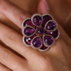 Кольцо  Moving Amethyst & Diamonds Flower (38945) №6