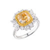 Кольцо GIA 3,51 ct Cushion Cut Fancy Yellow/SI1 GIA (38707) №3