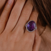 Кольцо  WHITE GOLD & AMETHYST & DIAMONDS (38585) №8