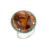 Кольцо  49,5 сt Orange Citrine & Tsavorines (39211) №2