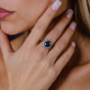 Кольцо GRS Gemresearch Swisslab 4,14 ct Natural Sapphire Blue Color & Diamonds (38577) №7