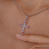 Крест Cartier Pink Sapphire and Diamonds White Gold Cross Pendant Necklace (38647) №6