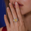 Кольцо GIA 3,51 ct Cushion Cut Fancy Yellow/SI1 GIA (38707) №8