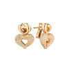 Серьги Van Cleef & Arpels Double Heart Yellow Gold & Diamonds (39214) №4