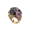 Кольцо RalfDiamonds Black Onyx & Diamonds & Sapphire & Yellow Gold (38936) №3